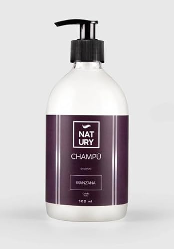 NATURY GREEN CARE - Shampoo de maçã | Xampu natural ideal para cabelos mistos, lavagem suave e fresca para uso frequente, cuidado natural com o cabelo, Cruelty Free | protetor de PH