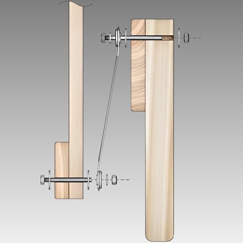 Project Patio Glider Rocker Bearing Arm Replacement Bracket Hardware Parts Kit - 9 Inch Length - 7-1/2 Inch Between Mounting Holes - 4 Pack