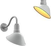 Vista 27 de Steel Lighting Co. Luz de Letrero de Tienda Venice para Pared de Acento de Restaurante Exterior Cúpula de 9 pulgadas Brazo Recto de 6 pulgadas