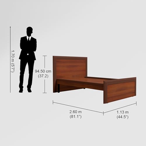 Image of Interio by Godrej Adriana Single Size Engineered Wood Bed