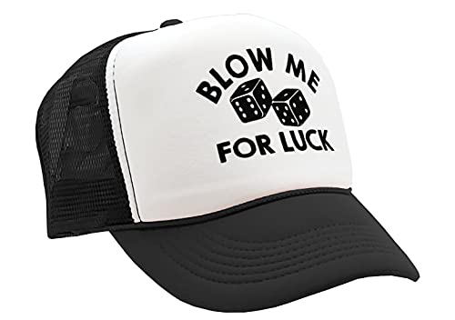 Image of Guacamole - Blow ME for Luck - Casino Craps dice - Vintage Retro Style Trucker Cap Hat