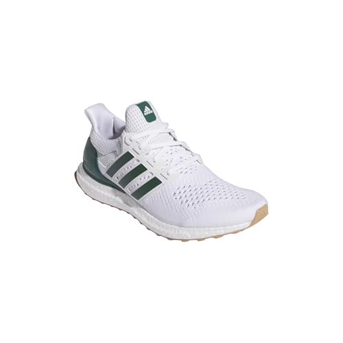 adidas Men's Ultraboost 1.0, White/Collegiate Green/Gum, 6.5