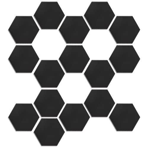 Bxi Self-Adhesive Hexagon 3D Wall Panel - 14.2 X 12.3 X 0.4 Inches 16 Pcs Peel And Stick Wall Tiles, Felt Decorative Wall Covering Panels, Felt Pinboard, Wall Art Backsplash Tile For Home And Office #TOP3