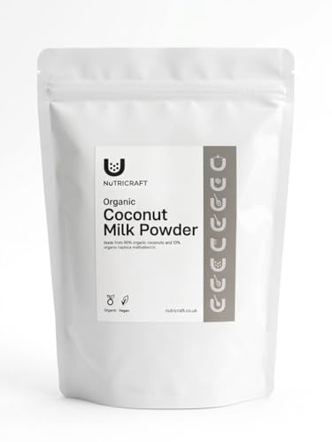 NutriCraft Organic Coconut Milk Powder - 1kg, sourced from Sri Lanka. Flavourful for Baking, Snacking, and Savoury Dishes, Organic, Vegan-friendly