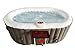Aleko 145 Gallon Water Capacity PureSpa 2 Person Square Inflatable High Powered Bubble Jetted Hot Tub with Fitted Cover, Brown and White