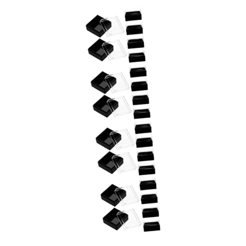 NUOBESTY 4 Juegos Caja Estándar De Minerales Billetera Carpeta Billetera Plegable Rábano Paseo Roca Puerta Cadena De Bolso De Embrague Junta Divisores El Acrílico Black 6 Piezas * 4
