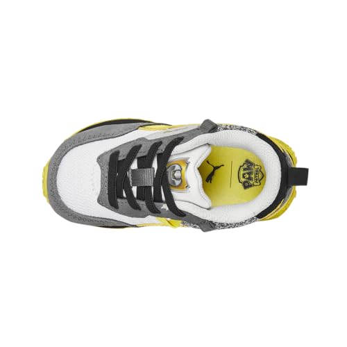 PUMA Toddler Boys Rider Fv Rubble X Patrol Lace Up Sneakers Shoes Casual - Grey, White, Yellow - Size 7 M4