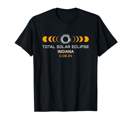Eclipse solar total 08 abril 2024 Indiana State Totality Camiseta