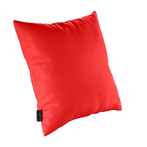 pader medi.tech Kopfkissen mit Schaumstoff-Flocken, 40x40cm, Therapiekissen, Lagerungskissen für die Physiotherapie mit Kunstlederbezug | abwaschbar, bequem | Kirsch