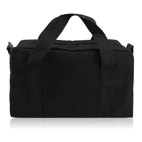 Werkzeugtasche XXL 46cm (18 Zoll), Extra Große Werkzeugtasche Leer, Robuster Canvas Werkzeug Organizer für Bau & Handwerk, Weitöffnungstasche für Maschinen & Akkus .Schwarz