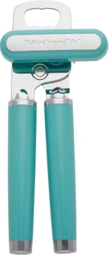 KitchenAid Classic Multifunction Can Opener and Bottle Opener Easy to Use, Razor Sharp Stainless Steel Cutting Wheel, Soft Ergonomic Handles, Aqua Sky - image 1