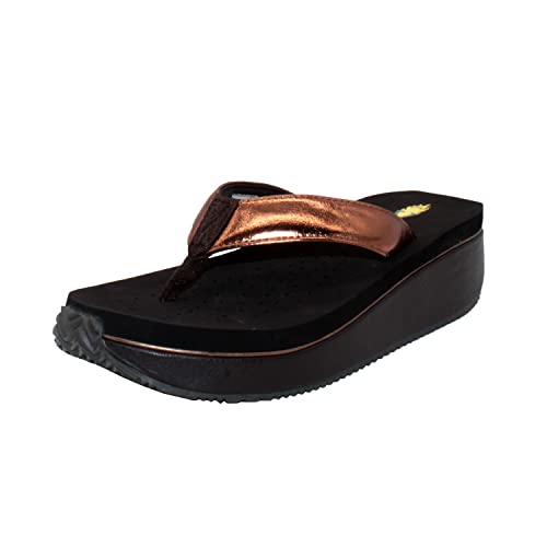 Image of Volatile Women's Cafe Metallic Thong Sandal | Casual Sandals