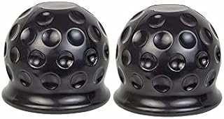 Voarge 2Pcs Trailer Hitch Ball Cover Universal 50mm Tow Bar Ball Cover Black, made of rubber, Tow Ball Cover, Rubber Ball Cover, Tow Bar Cover, car wash proof, abrasion & dirt protection