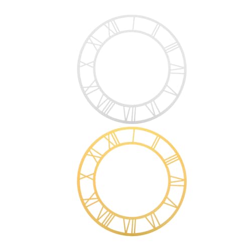 HOMOCONO 2 adesivi per orologio da parete con numeri romani rotondi - quadrante dell'orologio con specchio acrilico circolare per decorazioni fai da te in resina per la stanza