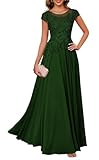 Design: Spitzen-Applikation, Brautmutter-Kleider für Damen, Kleid für die Mutter des Bräutigams, langes formelles Abendkleid
