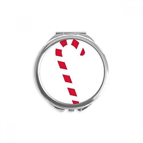 Espejo de bolsillo de la marca DIYthinker con diseño de muleta de Navidad roja