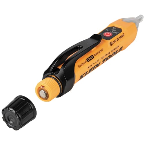 Image of Klein Tools NCVT1XT Voltage Tester, Non-Contact Low Voltage Test Pen, 70V to 1000V AC, Durable IP67 Tester is Dustproof and Waterproof