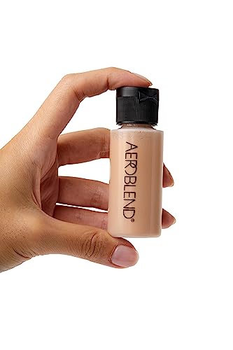 AEROBLEND Airbrush Foundation Makeup (O30) Professional, Water-Based, Buildable, Long-wearing, For all skin types, 1 oz