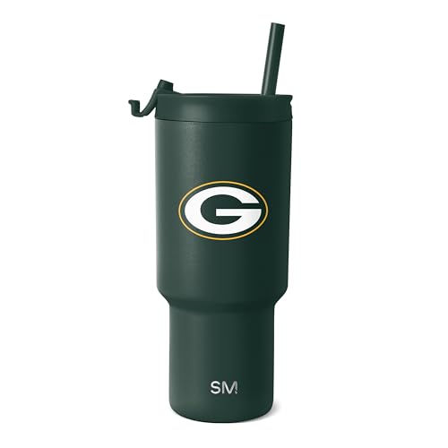 Image of Simple Modern Officially Licensed NFL 30oz Tumbler with Flip Lid and Straws | Football Insulated Stainless Steel Cup | Gifts for Men Women | Trek Collection