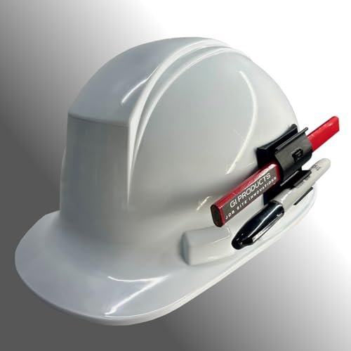 Heavy-Duty Carpenter Pencil & Marker Clip Station for Safety Hard Hats (Clip)