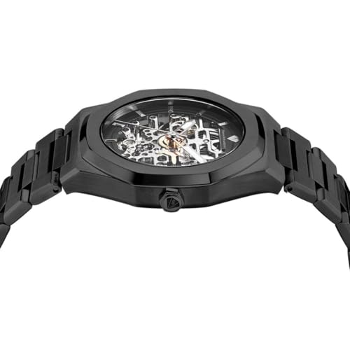 Image of PIERRE RICHARDSON PR5721 Men's Skeleton Watch, Silver Stainless Steel, Automatic, 41mm, Sapphire, 5ATM