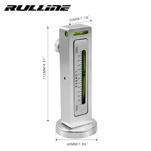 Image of RULLINE Aluminum Alloy Universal Magnetic Camber & Caster Gauge Wheel Alignment Tool for Car Truck RV Strut Alignment