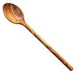 12 Inch Olive Wood Cooking Spoon, Natural and Organic Olivewood for Pasta, Mixing - Quality Handmade Wooden Kitchen Gift