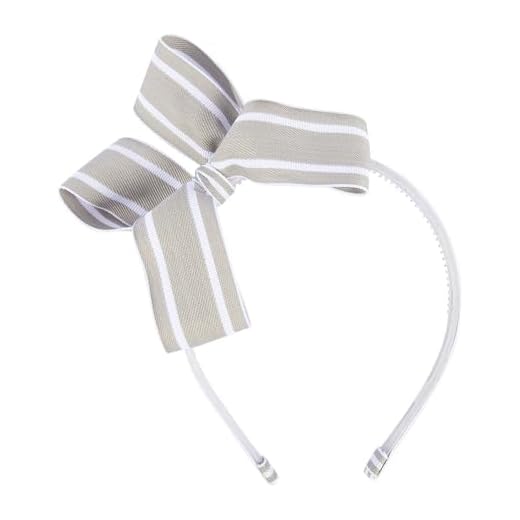 Tiara De Cabelo Com Laço Infantil Menina Lepeka (Cinza, Unico)