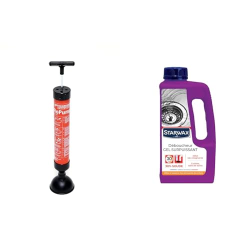Rothenberger Industrial Saug - Druckreiniger RoPump 71991,Abfluss - Reiniger zum Beseitigen Von Rohr & STARWAX-Déboucheur Gel Surpuissant -Idéal en Cas d'eau Stagnante -Cuisine et Salle de Bains-Agit
