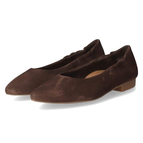 Ballerine en cuir suédé marron Paul Green 1224-009, l'art du chaussant