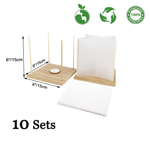 Fuhigh 10Pack 6”Paper Floating Candle Lantern,Wooden Water Lanterns With Candles,Outdoor Patio Decor For Pool Parties,Wedding,Memorials,Garden… (Lanterns, With Candles) #TOP2