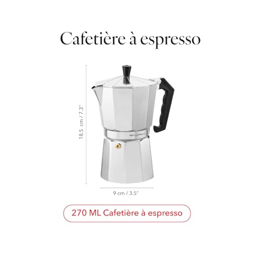 Cafetière italienne Florina (150 ml) 6 tasses Grande Aluminium Espresso Induction Inadaptée