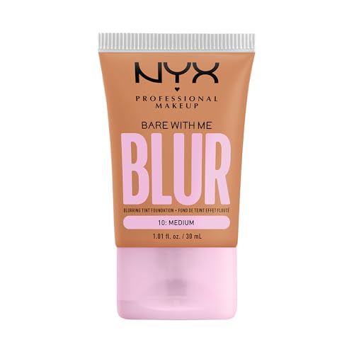 Catálogo de Bases los 5 más buscados. 50 NYX Professional Makeup, Bare With Me Tint Blur, Base Rostro, Medium