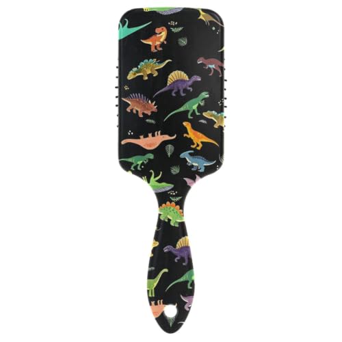 SUABO Dinosaurs Set Hair Brush, Plastic Detangler, Wet Dry, All Hair Types, Multicolor, Unisex, All Ages