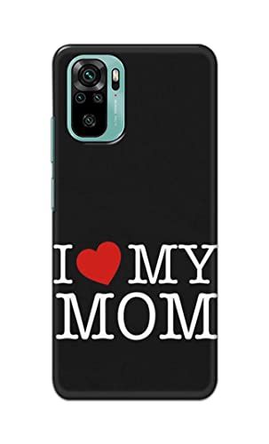 Image of PRINTFIDAA I Love My Mom Hard Back Cover for Redmi Note 10, Redmi Note 10S Back Cover -(P6) KAT1006