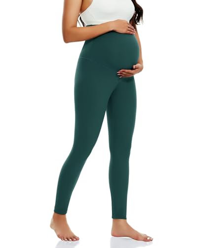 Happy. angel Women’s Maternity Leggings Over The Belly, Soft Stretchy Pregnancy Pants for Active Workout Yoga Wearing