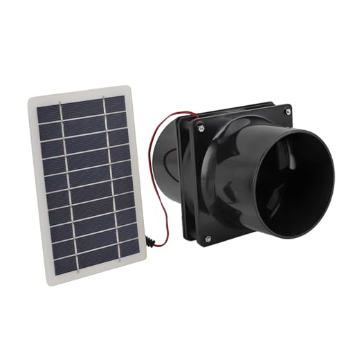 AILOOCEDI 12 V 10 W Solarbetriebener Abluftventilator, Effiziente Kühlung und Windzirkulation, für Dachböden, Gewächshäuser, Wohnmobile, Boote, ABS-Material