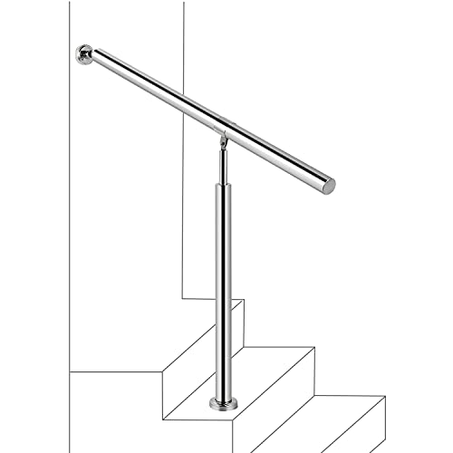 Mophorn Kit De Garde-corps à Câble 198 Cm, Rampe De Balcon En Acier Inoxydable Noir Mat, Poteaux
