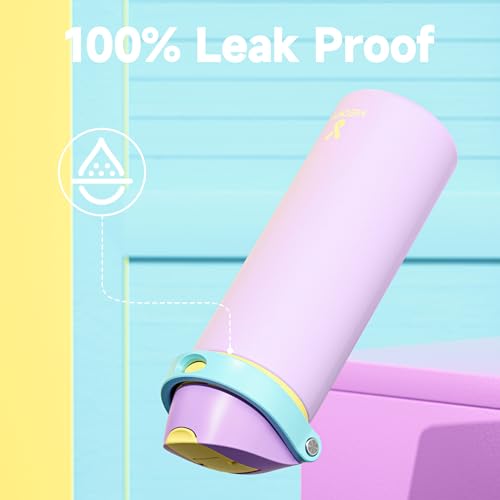 Image of 24 oz Insulated Water Bottle with Straw: Meoky Stainless Steel Metal Water Bottle with 2-in-1 Lid - Leak Proof, Cold for 24 Hours, Fits in Car Cup Holder, BPA-Free for Gym Travel Sports, Mauve