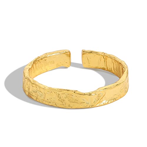 MISS JO 92.5 Sterling Silver Hammered Band, Adjustable Ring, Classics Collection, Gift for women and girls, BIS Hallmarked - Gold (B0C6GX2VTD) Amazon Price History, Amazon Price Tracker