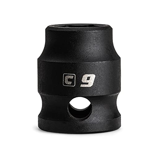 Image of Capri Tools 9 mm Stubby Impact Socket, 3 /8 in. Drive, 6 Point, Metric
