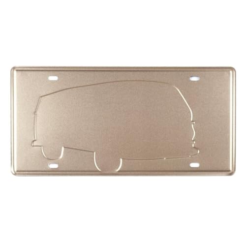 Image of Eazy Wagon Volkswagen White & Red Van Retro Metal Wall Sign | Vintage Number Plate Wall Decor for Home Cafe Bar Garage | Decorative Tin Plaque Wall Hanging Classic VW Bus Artwork