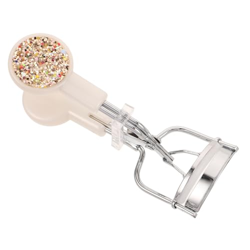 FOMIYES Rhinestone Eyelash Curler Mini Size Stainless Steel Travel Curler Wide Mouth Design Comfortable and Safe for Women