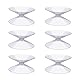 Doppelseitige Saugnäpfe,6Stück Kleine Saugnäpfe, Transparente PVC Kunststoff Saugnapf,Rutschfest Plastiksauger Saugknopf Haken,für Glasplatte,Fenster,Dekoration,Glastischspiegel,Fenster)