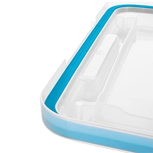 Image of Sterilite 54 Qt Gasket Box, Stackable Storage Bin with Latching Lid and Tight Seal, Plastic Container to Organize Basement, Clear Base and Lid, 1-Pack