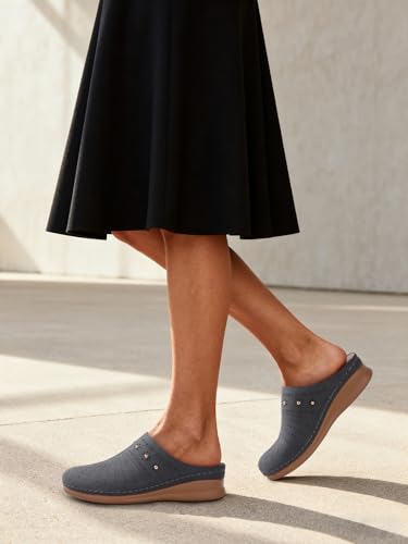 Image of SHIBEVER Clogs for Women Mules Comfortable: Slip On Closed Toe Casual Shoes | Cushioned Footbed All-Day Comfort Non Slip Platform Dress Shoes Breathable Upper for Walking Work Business Office Travel