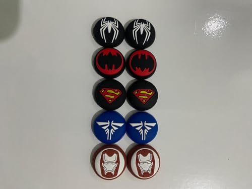 Kit 2 Grip (Par) Heróis Protetor Analógico Silicone Controle Joystick Polegar Compatível Com PS4 PS5