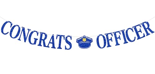 Congrats Officer Banner, Officer Grad Sign, Police Academy Graduate, Class of 2026 Police Academy Graduation Party Decorations Supplies