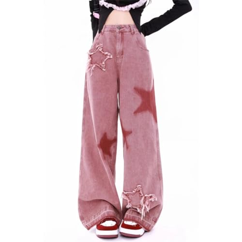 Y2k Star Pants Baggy Pants Y2k Baggy Jeans Patchwork Jeans Grunge Aesthetic Clothes