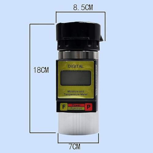 Tester digitale di umidità del grano, display retroilluminato, misura umidità e temperatura per 24 tipi di grano, ideale per agricoltori e agricoltori